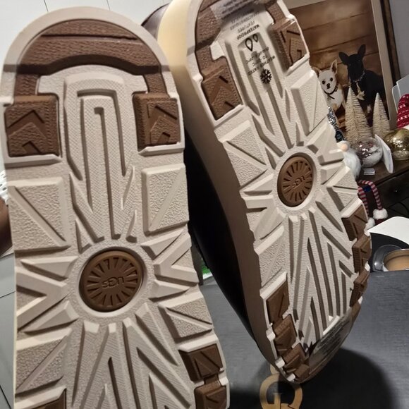 UGG CASON 1159790 LEATHER WATERPROOF WINTER BOOTS MENS SIZE 10 DARK CHESTNUT NEW - Picture 9 of 13